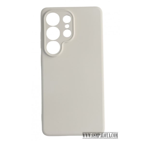 Premium szilikon tok, Samsung S26 Ultra, Törtfehér
