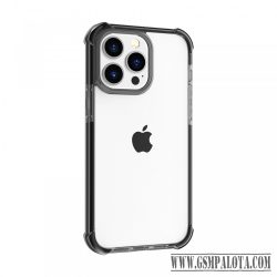 iPhone 13 Pro Max ütésálló szilikon hátlap, Fekete
