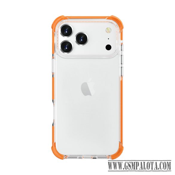 iPhone 17 Pro Max ütésálló szilikon hátlap, Narancs