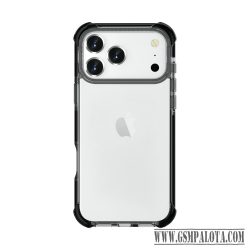iPhone 17 Pro ütésálló szilikon hátlap, Fekete