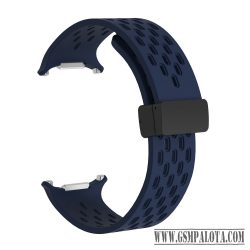   Galaxy Watch Ultra lyukacsos mágneses szil. óraszíj,24mm,S.kék