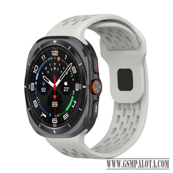 Galaxy Watch Ultra lyukacsos mágneses szil. óraszíj,24mm,Vszür