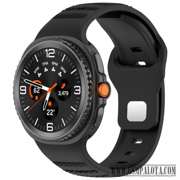Samsung Galaxy Watch 8/Classic bordázott óraszíj,22mm,Fekete