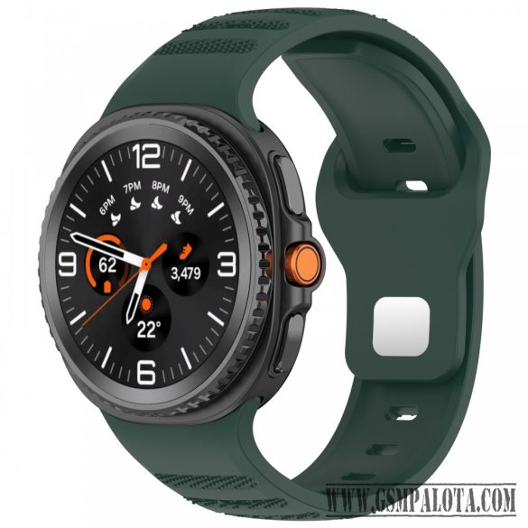 Samsung Galaxy Watch 8/Classic bordázott óraszíj,22mm,S.zöld