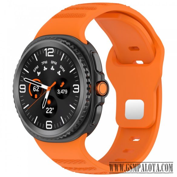Samsung Galaxy Watch 8/Classic bordázott óraszíj,22mm,Narancs