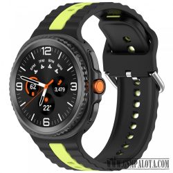   Samsung Galaxy Watch 8/Classic óraszíj sárga csíkokkal,22mm