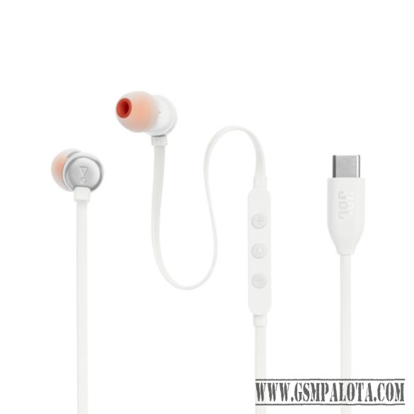 JBL Tune 310C Type-C vezetékes fülhallgató, Fehér