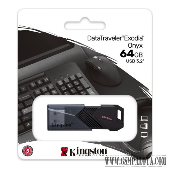 Kingston 64GB DataTraveler Exodia Onyx USB 3.2 Gen 1 fekete