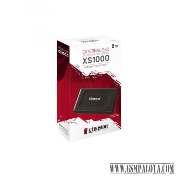 Kingston XS1000 2TB USB3.2 Gen2 C SSD fekete külső