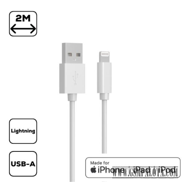 Cellect iPhone Lightning USB adat 2m, töltőkábel