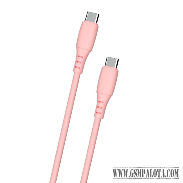 Extra puha szilikon adat és töltőkábel, Pink