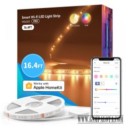   Meross Okos led szallag, RGB és fehér fénnyel 5m hosszú MSL320