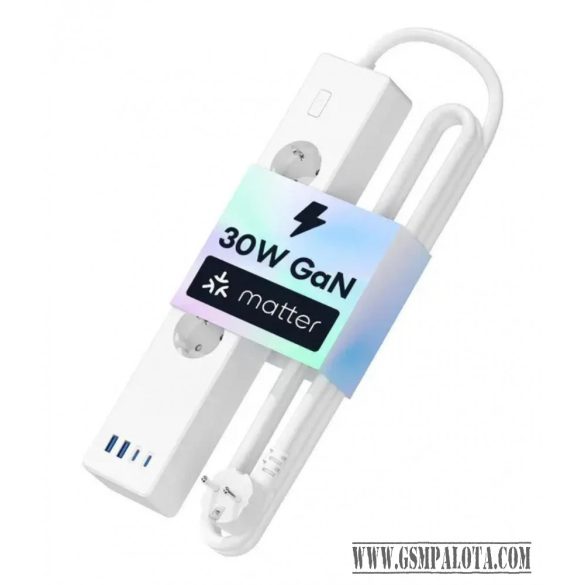 Meross hosszabító 4xAC, 2xUsb-A, 2xUsb-C, Max.16A Matter