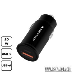 20W Autós töltő adapter gyorstöltő funkcióval