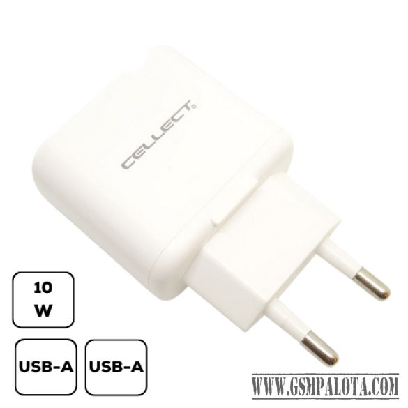 10W Hálózati töltő adapter 2 USB csatlakozó,3.1A