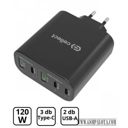 Hálózati gyorstöltő adapter 120W, Fekete