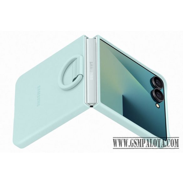 Samsung Flip 7 Szilikon tok gyűrűvel, világos kék