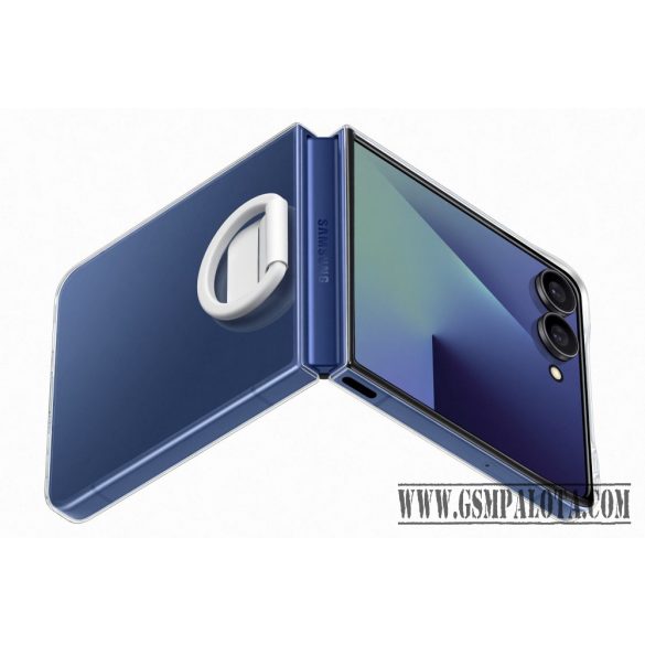 Samsung Flip 7 gyűrűs Clear slim tok, átlátszó