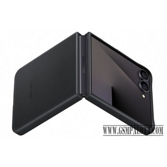 Samsung Flip 7 bőr hátlap, fekete