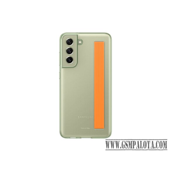 Samsung Galaxy S21 FE Clear strap cover,Oliva zöld