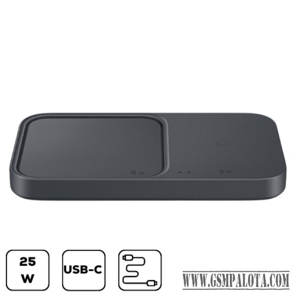 SamsungWireless töltő dupla hálózati töltővel,Feke