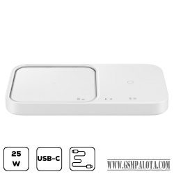 SamsungWireless töltő dupla,hálózati töltővel,Fehé