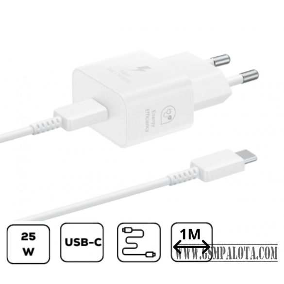 Samsung hálózati adapter kábellel, 25W