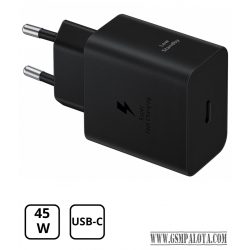 Samsung hálózati adapter, 45W PD USB-C,Fekete