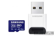 Samsung Pro Plus microSD kártyaolvasóval, 256GB
