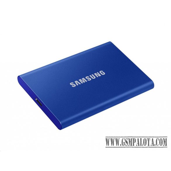 Samsung T7 hordozható SSD, 2TB, USB 3.2,Kék