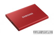 Samsung T7 hordozható SSD,2TB, USB 3.2,Metál Piros