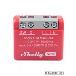   Shelly 1PM Mini Gen4 fogyasztás mérős WiFi, Bt, Zb, Matter relé