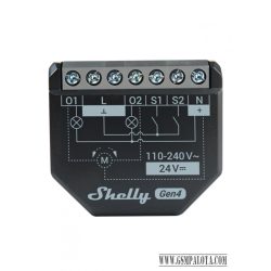   Shelly 2PM Gen4 WiFi + Bt, két áramkörös fogyasztás mérős relé