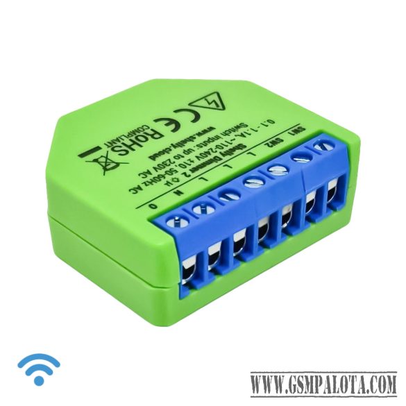 Shelly Dimmer WiFi-s relé fényerőszabályozó funkcióval, 0 nélkül