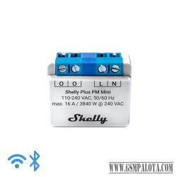 Shelly PLUS PM mini Wifi fogyasztásmérő relé, 16 A