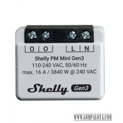   Shelly PM Mini Gen3, WiFi + Bluetooth modul, fogyasztásméréssel
