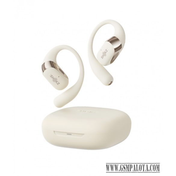 Shokz OpenFit 2 Bluetooth headset, bézs