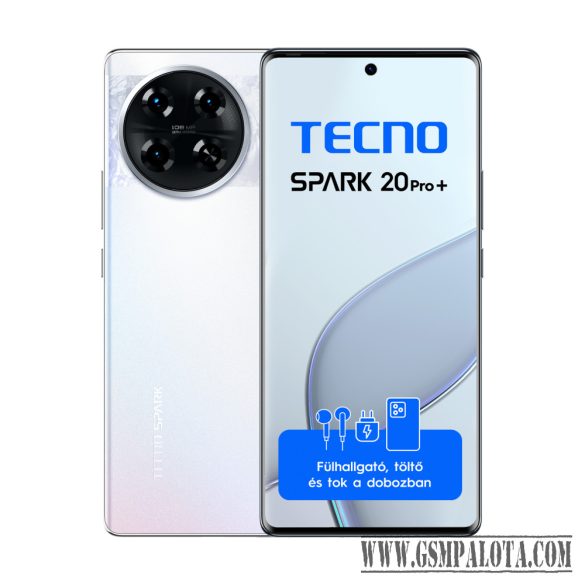 Tecno Spark 20 Pro+ Lunar Frost 8+256 GB mobiltelefon