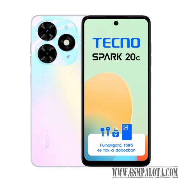 Tecno Spark 20C Mystery White 4+128 GB mobiltelefon