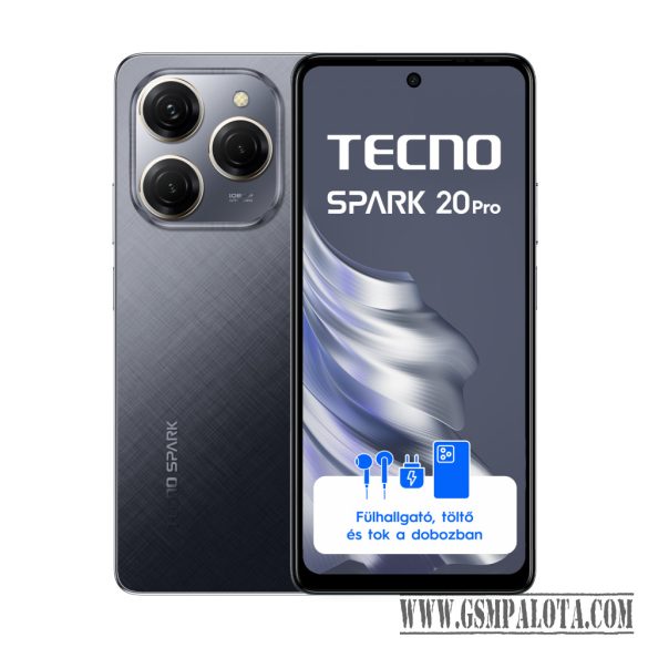 Tecno Spark 20 Pro Moonlit Black 8+256 GB mobiltelefon