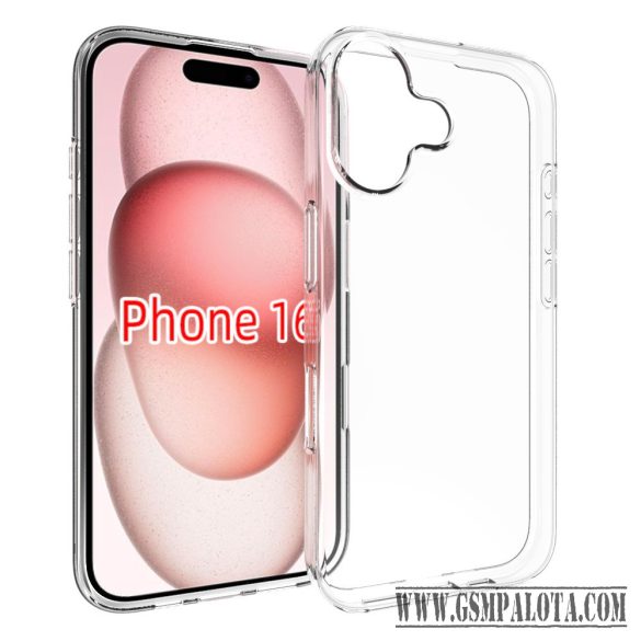 iPhone 16 vékony TPU szilikon hátlap,Átlátszó
