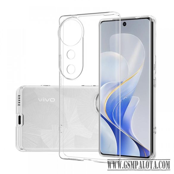 Vivo V40 5G vékony szilikon hátlap, Átlátszó