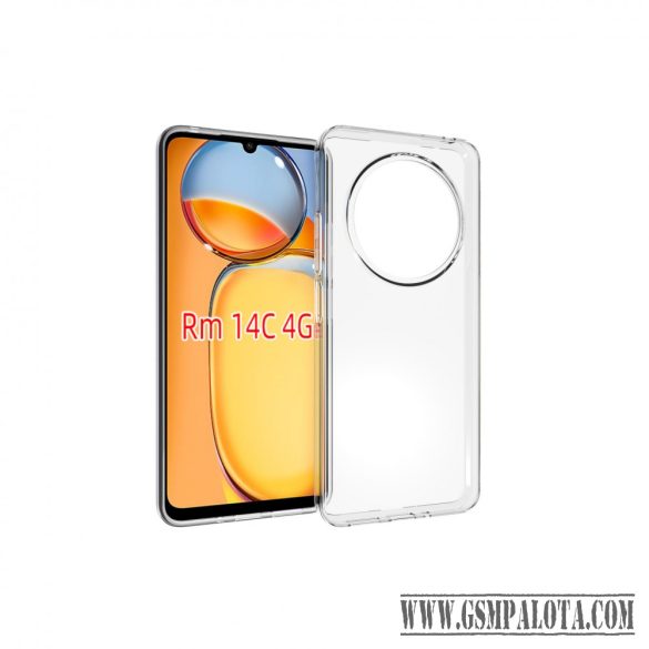 Xiaomi Redmi 14C vékony szilikon hátlap, Átlátszó