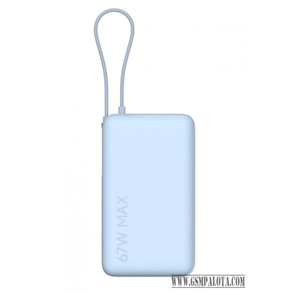 Xiaomi Power Bank 10000mAh beépített usb-c kábel világos kék BHR