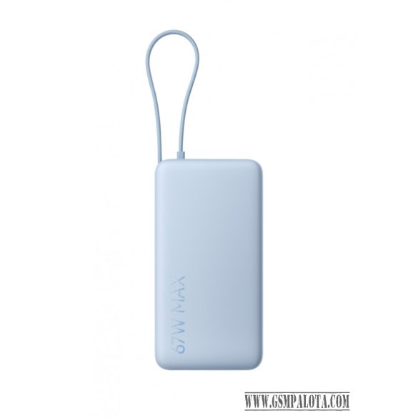 Xiaomi Power Bank 20000mAh beépített usb-c kábel világos kék BHR