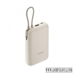   Xiaomi Powerbank 10000mAh 22.5W beépített usb-c kábel bézs