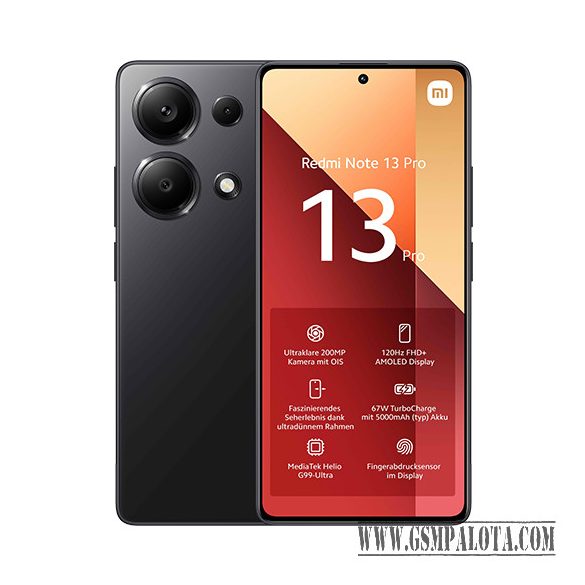 Xiaomi Redmi Note 13 Pro 4G Dual Sim 12GB RAM 512GB - Fekete